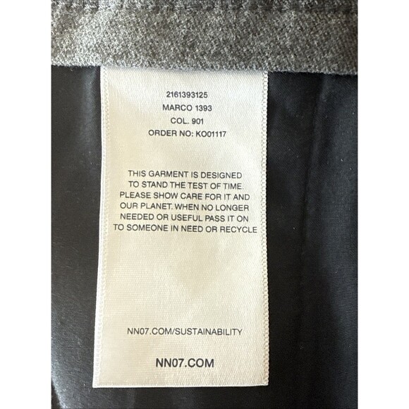 NN07 No Nationality Marco Pants Tailored Chino 34 / 32 Gray Golf - Picture 9 of 12